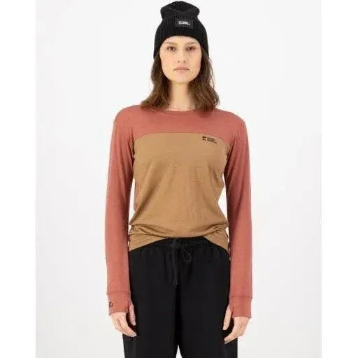 Mons Royale W Yotei Merino Long Sleeve Winter Apparel - Winter Apparel Womens Base Layer Top Mons Royale Small Canyon Rose / Toffee