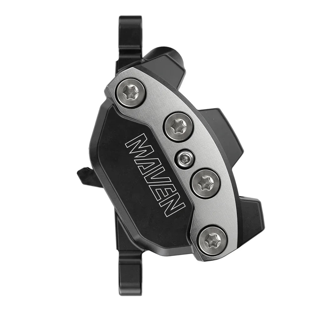 SRAM Maven Ultimate Stealth Disc Brake and Lever - Rear, Post Mount, 4-Piston, Aluminum Lever, Titanium Hardware, Black/Silver, A1 Cycling Parts - Brake - Brake Lever SRAM