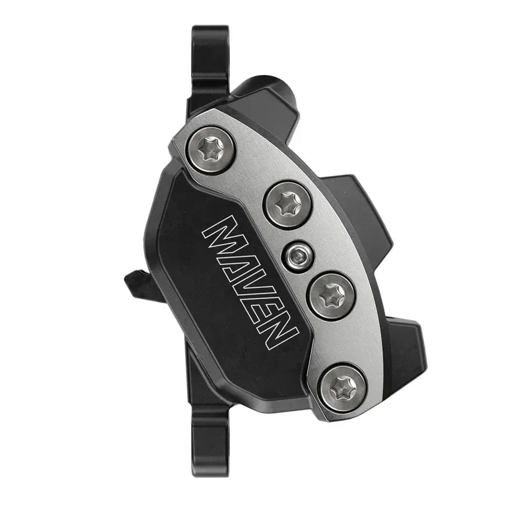 SRAM Maven Ultimate Stealth Disc Brake and Lever - Front, Post Mount, 4-Piston, Aluminum Lever, Titanium Hardware, Black/Silver, A1 Cycling Parts - Brake - Disc Brake SRAM