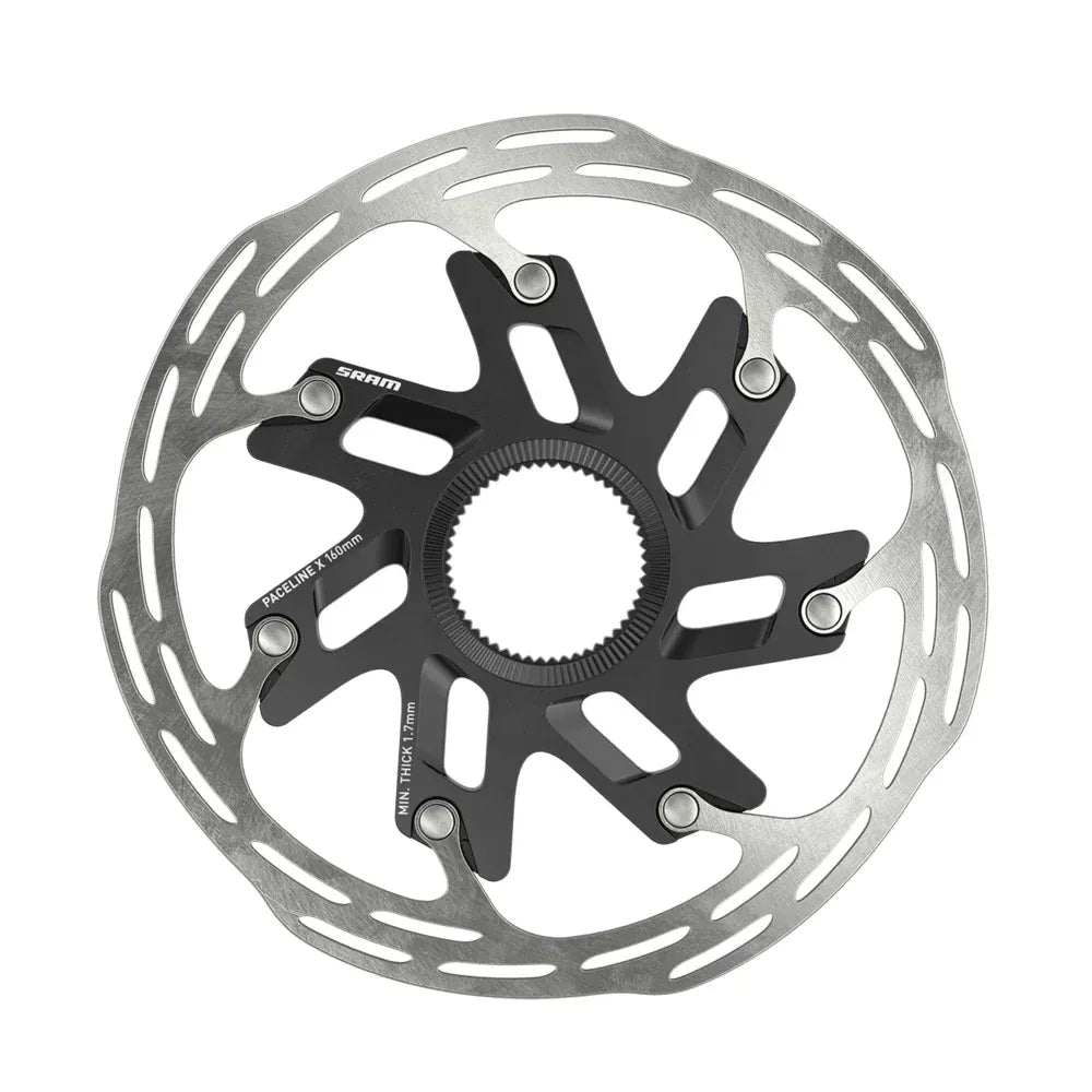 SRAM Rotor Paceline X CenterLock 160mm Rounded (includes internal tooled lockring) Cycling Parts - Brake - Disc Brake Rotors SRAM