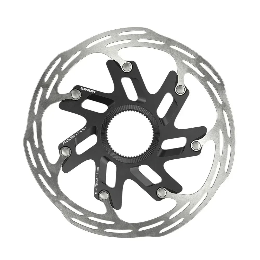 SRAM Rotor Paceline X CenterLock 160mm Rounded (includes internal tooled lockring) Cycling Parts - Brake - Disc Brake Rotors SRAM