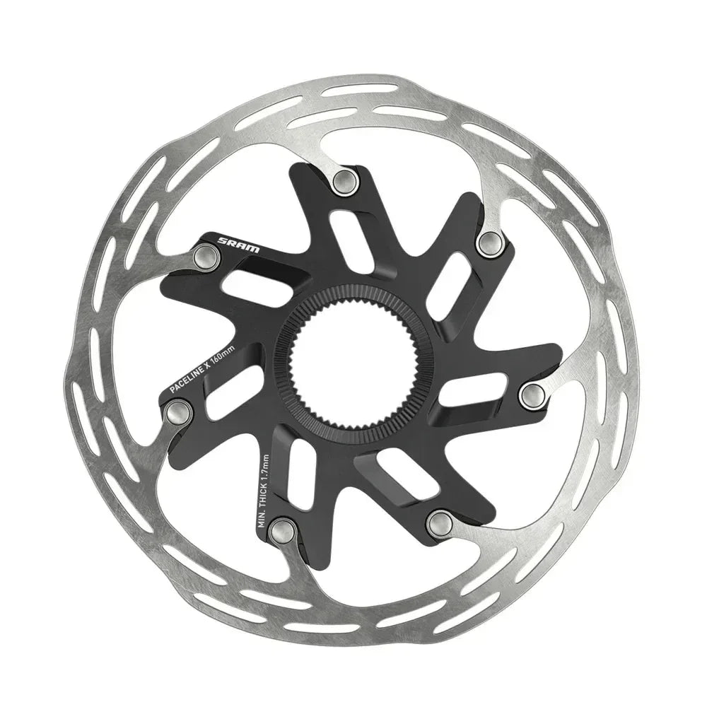 SRAM Rotor Paceline X CenterLock 160mm Rounded (includes internal tooled lockring) Cycling Parts - Brake - Disc Brake Rotors SRAM