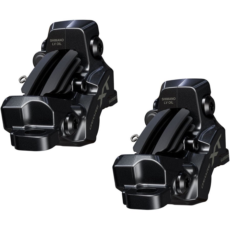 Shimano Deore XT M8200/8220 Disc Brake Upgrade Kit - Right and Left BL-M8200 Levers, Post Mount, Front and Rear BR-M8220 4-Piston Calipers Cycling Parts - Brake - Brake Lever Shimano