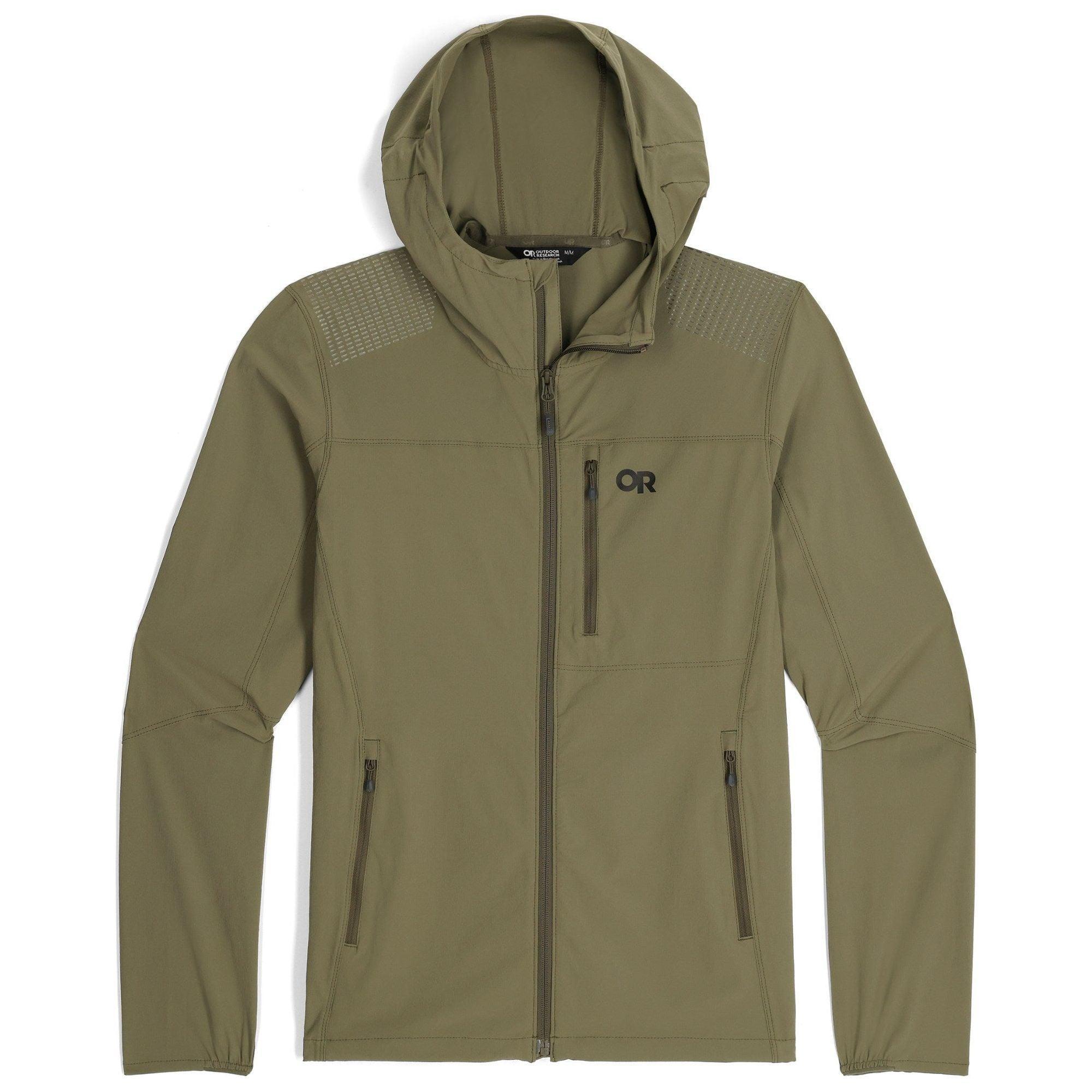Outdoor Research M Ferrosi DuraPrint Hoodie Winter Apparel - Winter Apparel Mens Softshell Top Outdoor Research Small Ranger Green
