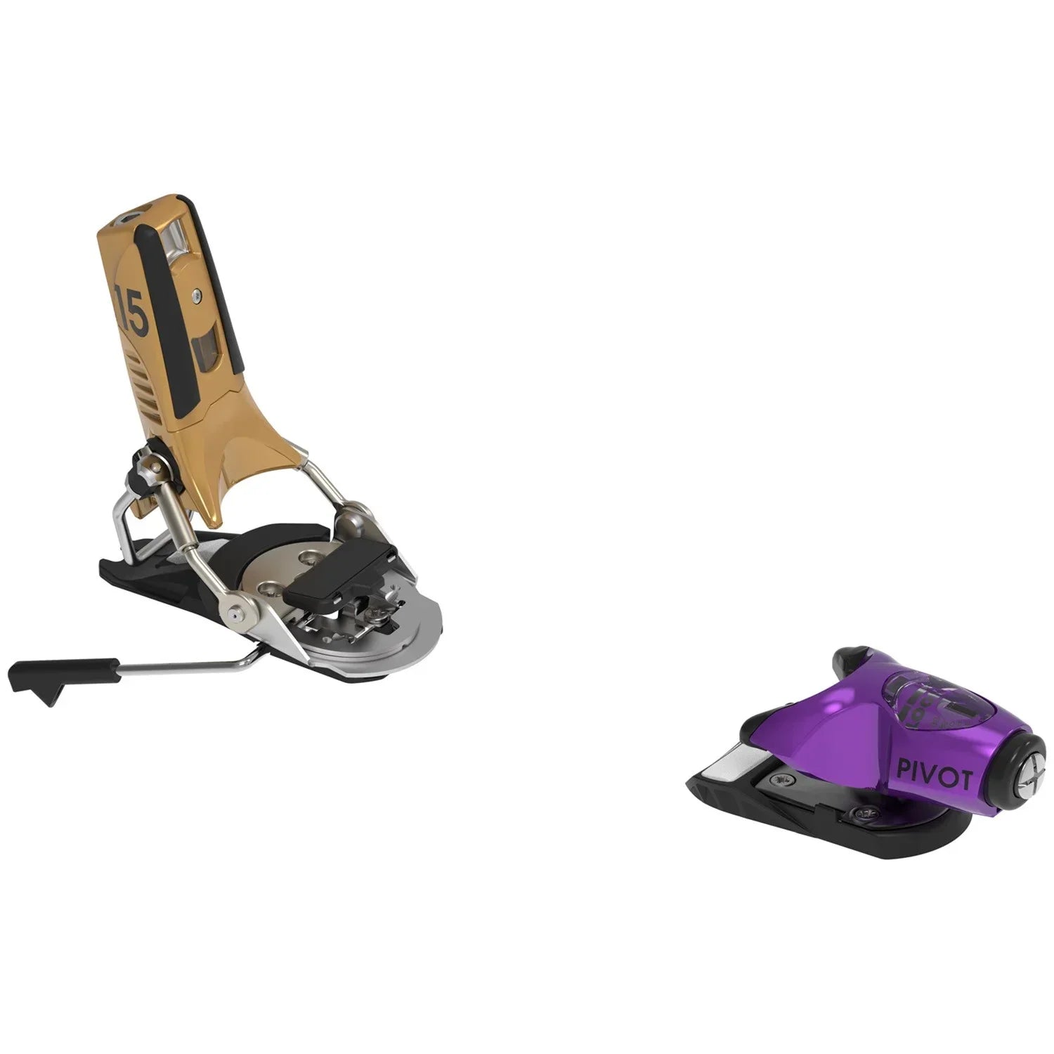 Look Pivot 2.0 15 GW Alpine Binding Ski Bindings - Alpine Binding Look 115 Purple Gold