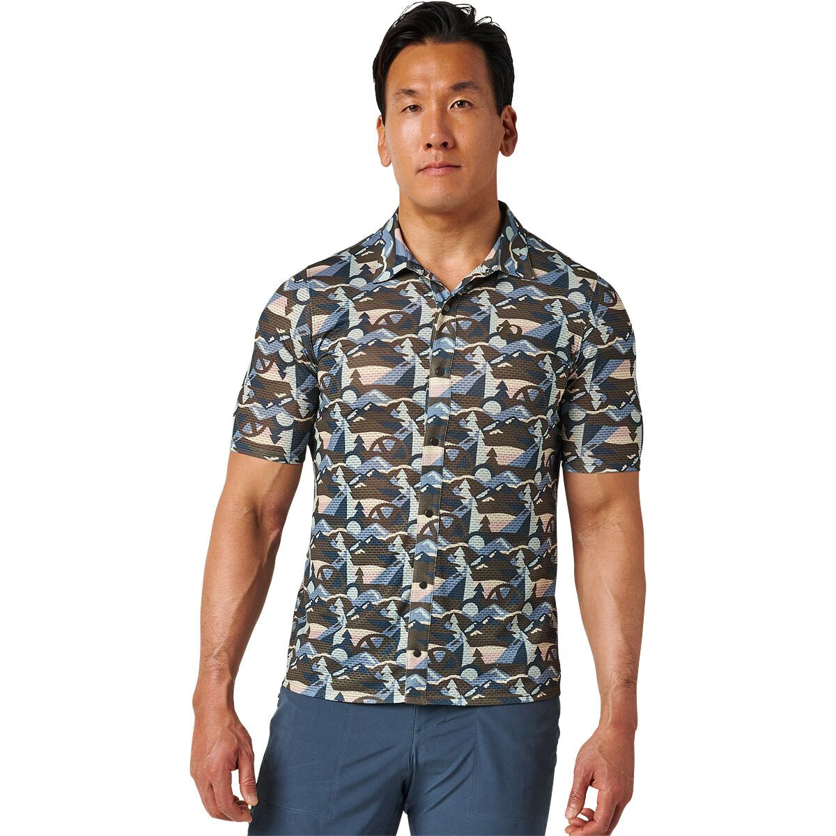 Pearl Izumi M Canyon Tech Snap Cycling Apparel - Mens - Jersey - Short Sleeve Pearl Izumi Small Camo Gearpeak