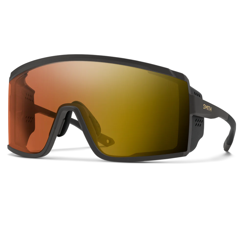 Smith Pursuit Glacier Sunglasses Eyewear - Sunglasses Smith Optics Matte Gravy | ChromaPop Glacier Photochromic Copper Gold Mirror
