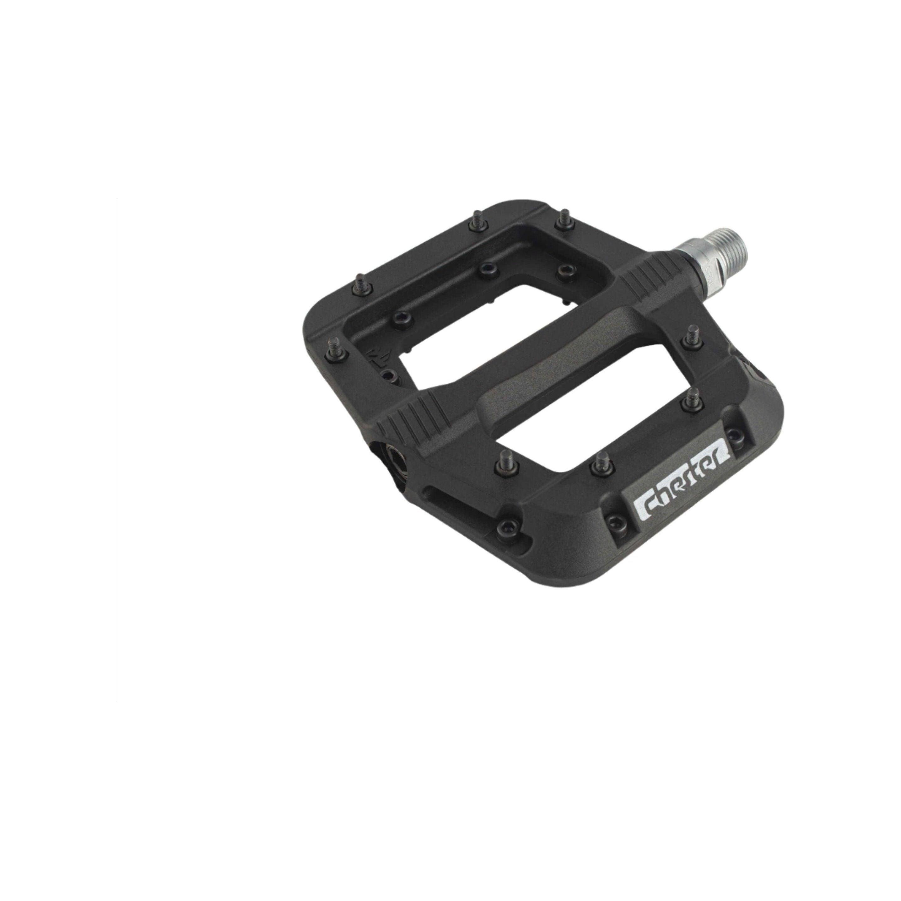 RaceFace Chester Composite Pedals - Replaceable Pins Cycling Parts - Pedal - Mountain Flat Pedal RaceFace 9/16" Black
