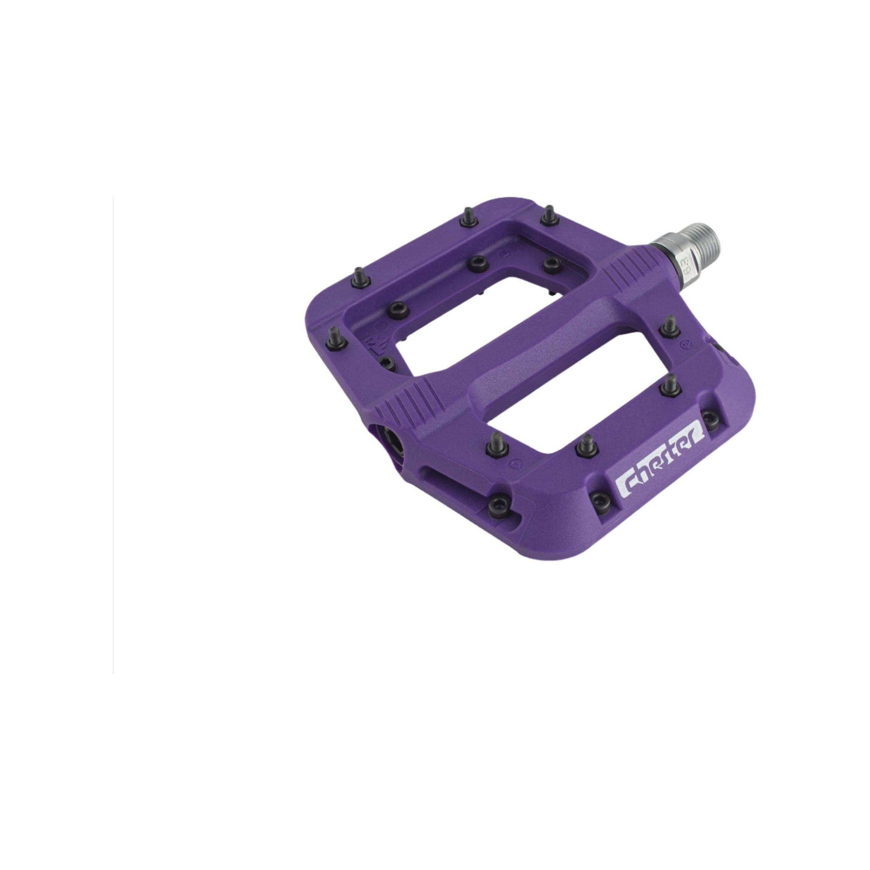 RaceFace Chester Composite Pedals - Replaceable Pins Cycling Parts - Pedal - Mountain Flat Pedal RaceFace 9/16" Purple