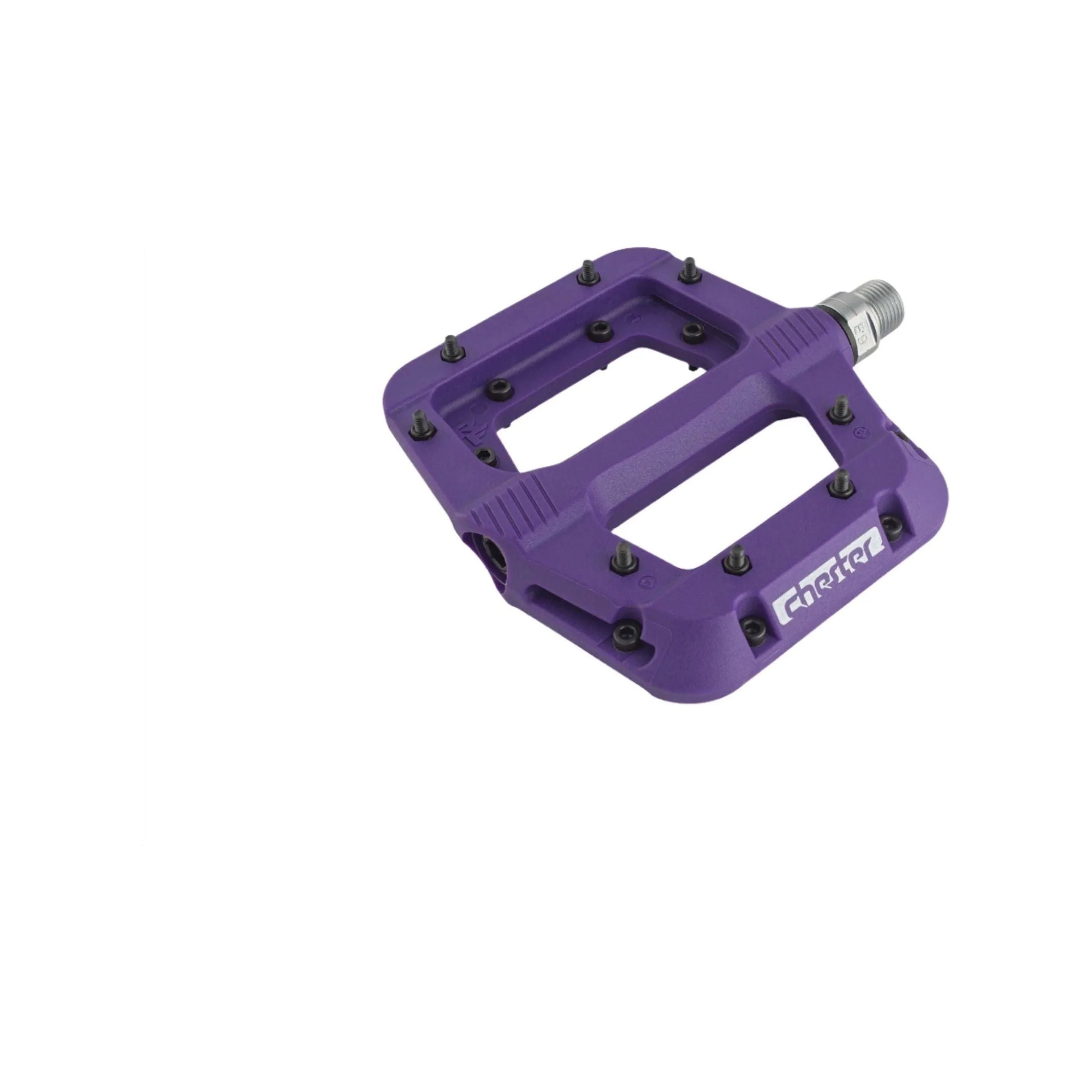 RaceFace Chester Composite Pedals - Replaceable Pins Cycling Parts - Pedal - Mountain Flat Pedal RaceFace 9/16" Purple