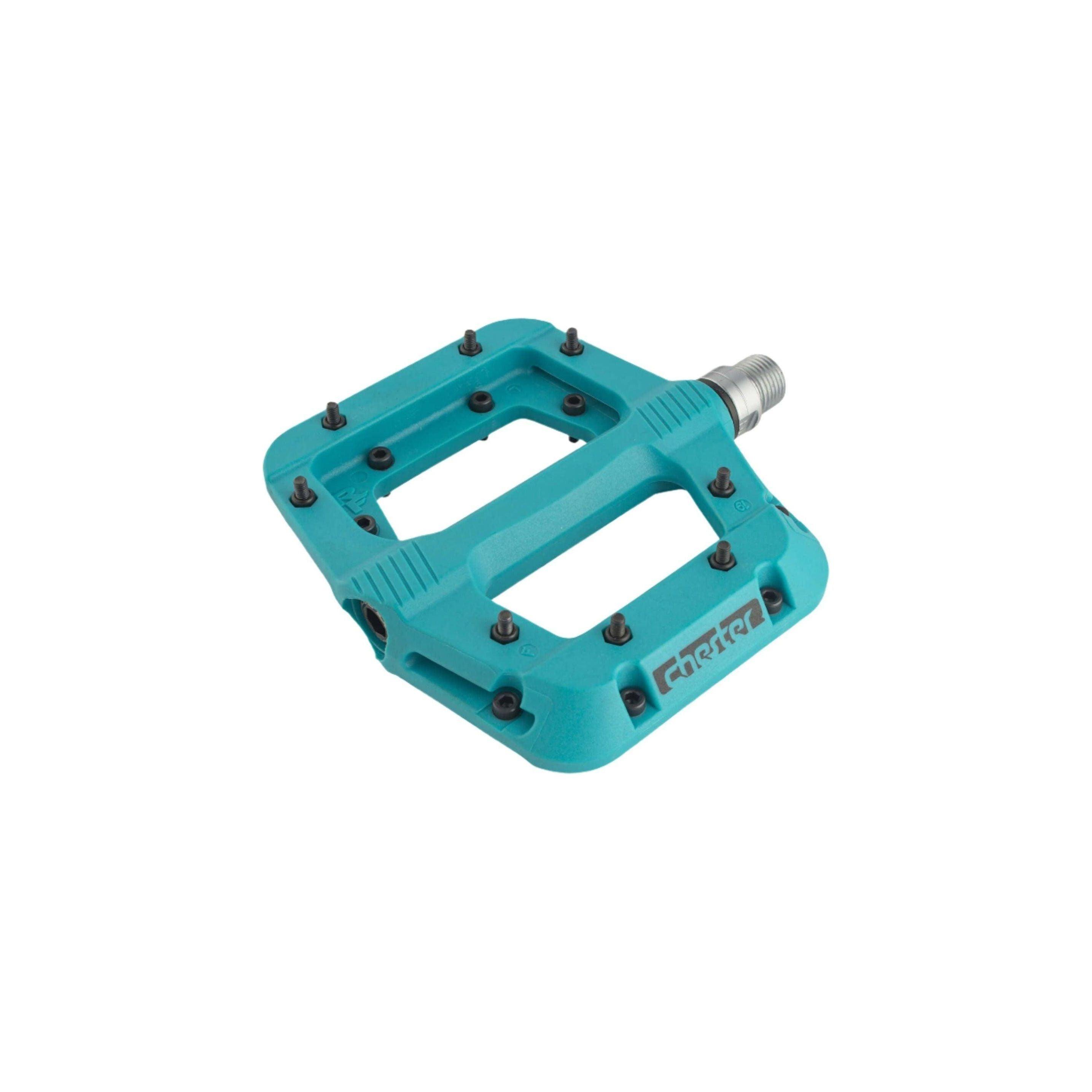 RaceFace Chester Composite Pedals - Replaceable Pins Cycling Parts - Pedal - Mountain Flat Pedal RaceFace 9/16" Turquoise