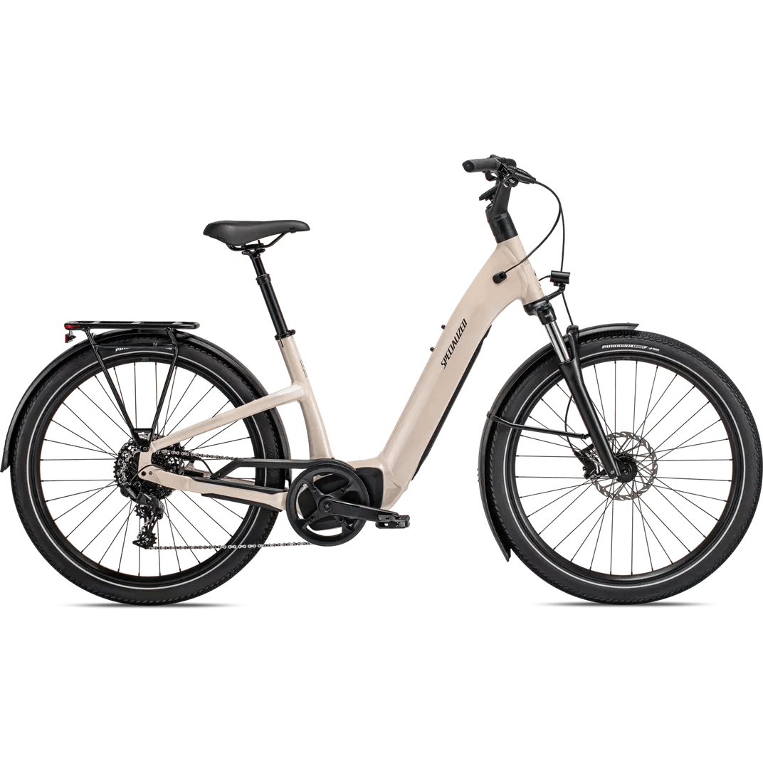 Specialized Turbo Como 4.0 Bicycle - E-Bikes - Hybrid - Step-Through Specialized Large Sand / Black Reflective