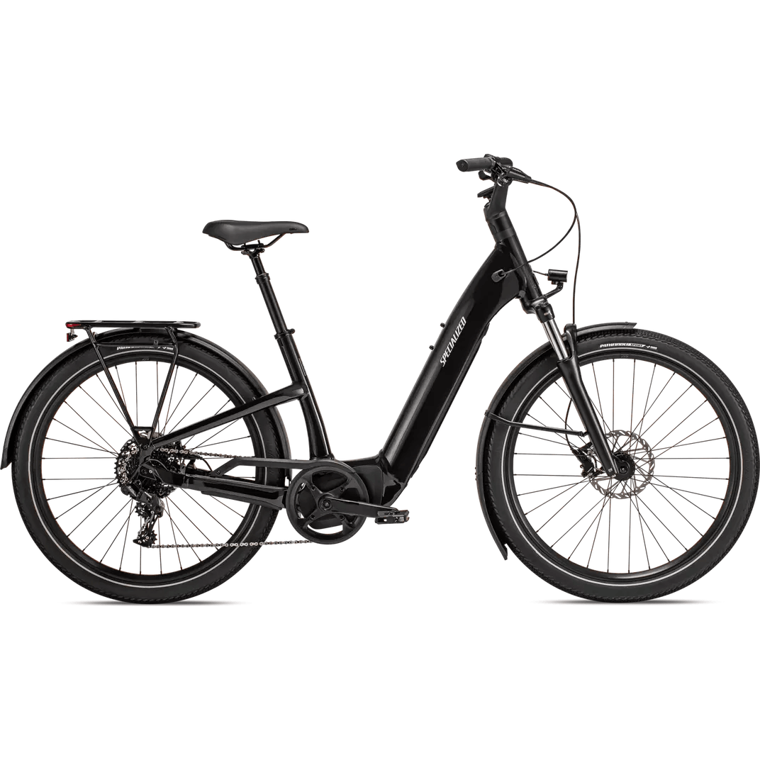 Specialized Turbo Como 4.0 Bicycle - E-Bikes - Hybrid - Step-Through Specialized Large Cast Black / Silver Reflective