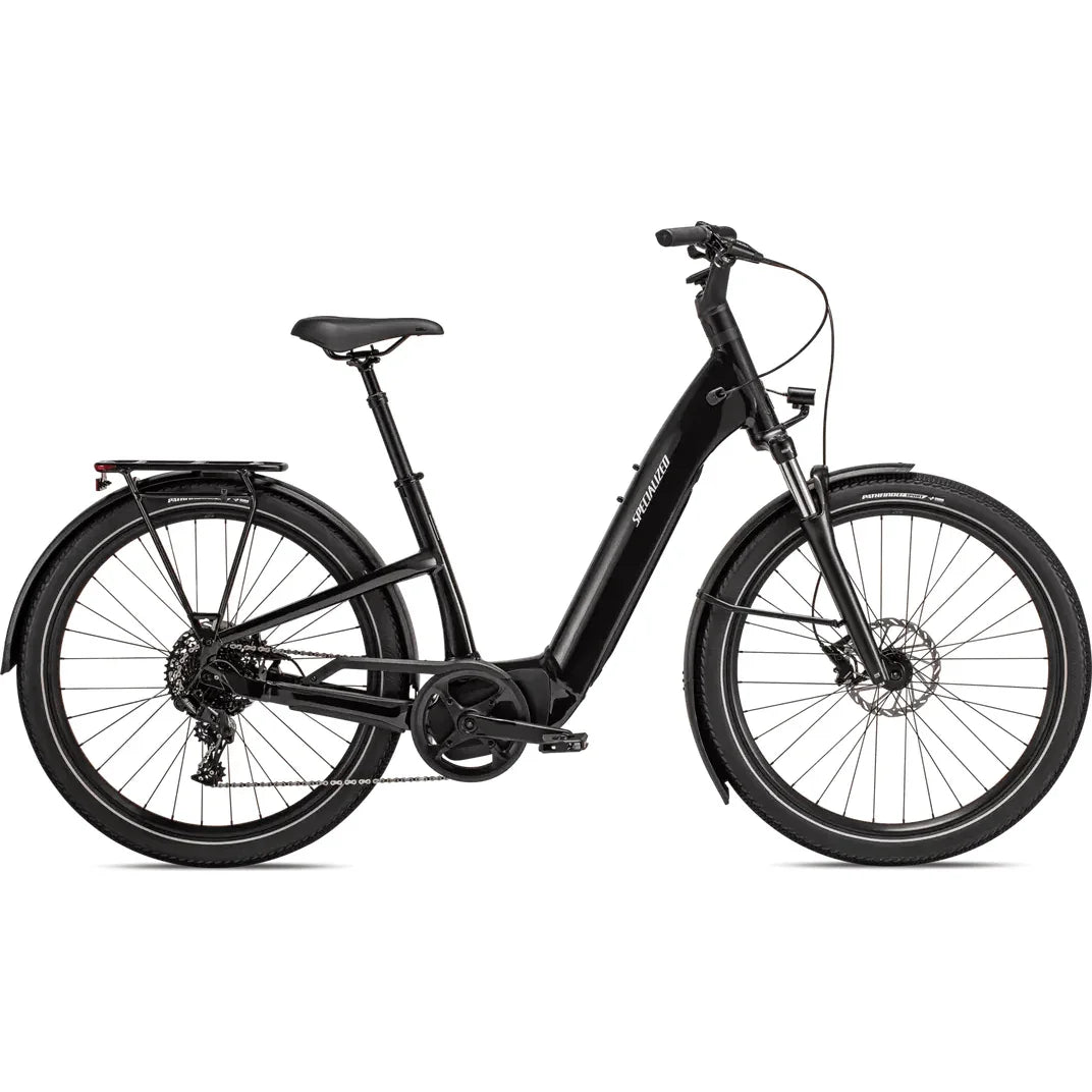 Specialized Turbo Como 4.0 Bicycle - E-Bikes - Hybrid - Step-Through Specialized Large Cast Black / Silver Reflective