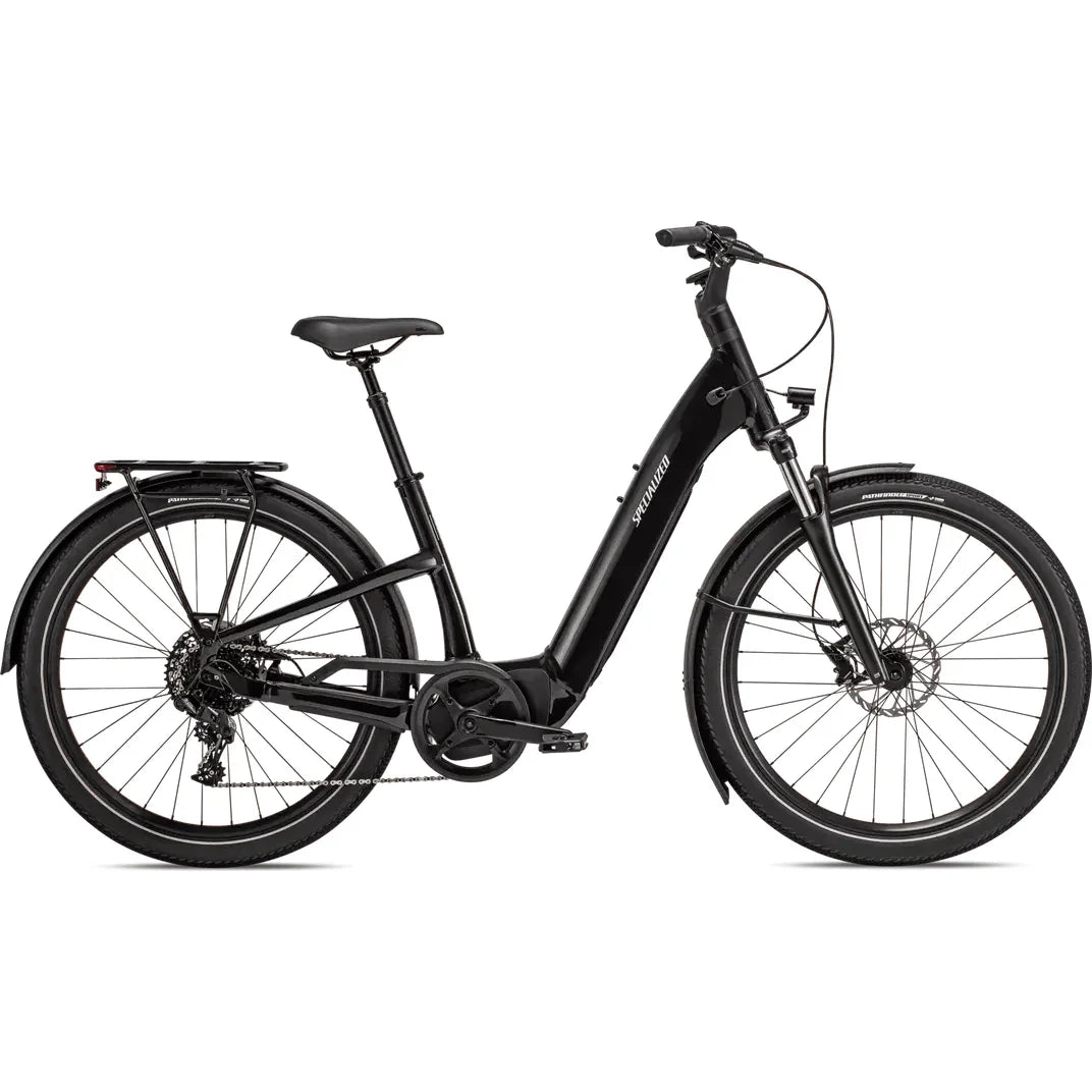 Specialized Turbo Como 4.0 Bicycle - E-Bikes - Hybrid - Step-Through Specialized Large Cast Black / Silver Reflective