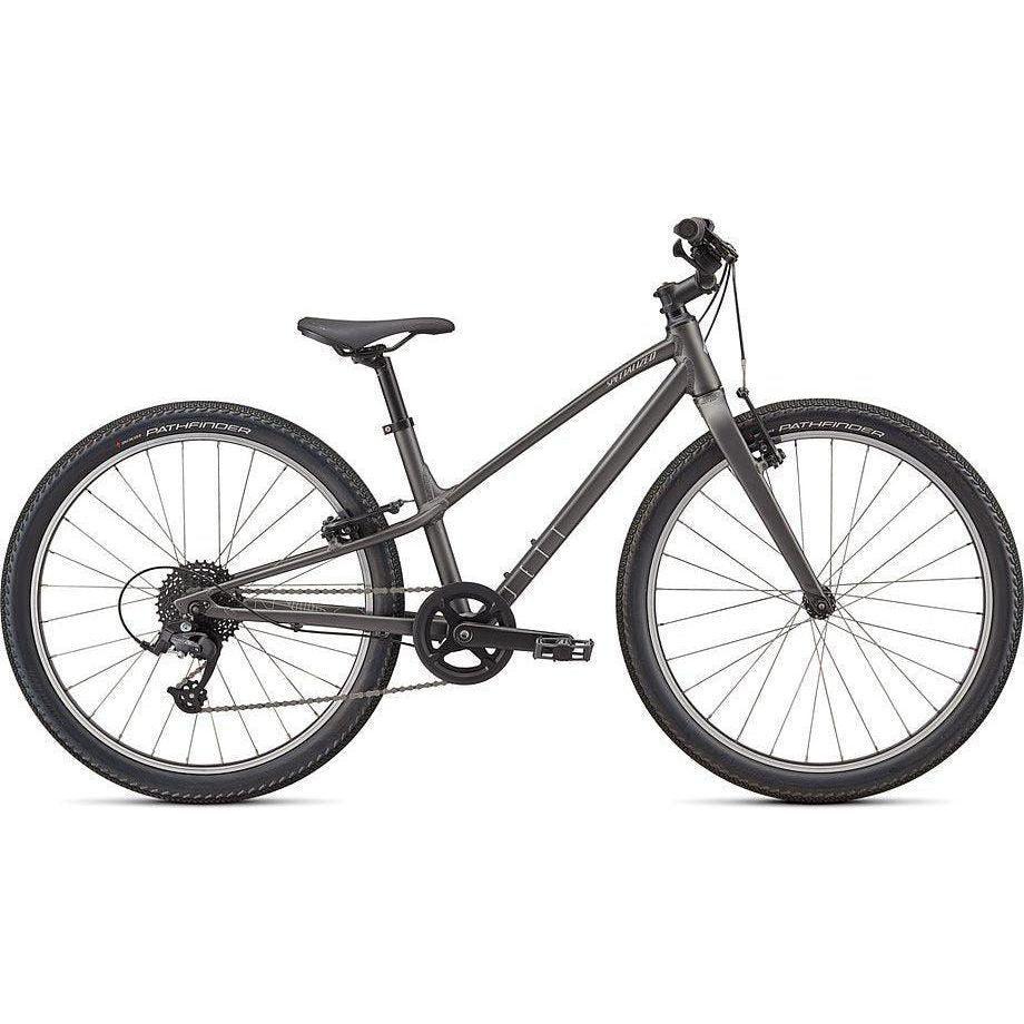 Specialized JETT 24 Kids Bike Bicycle - Kids Bikes - 24" Specialized 24 SATIN SMOKE / FLAKE SILVER