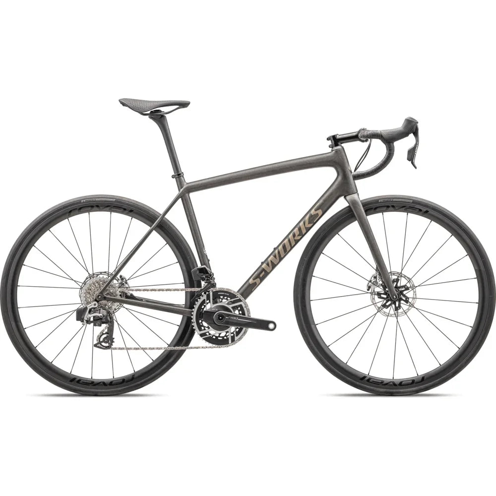 Specialized S-Works Aethos – SRAM RED AXS Bicycle - Road Bikes Specialized 49 Satin Doppio / Gunmetal Dry Brushed / Gold Pearl