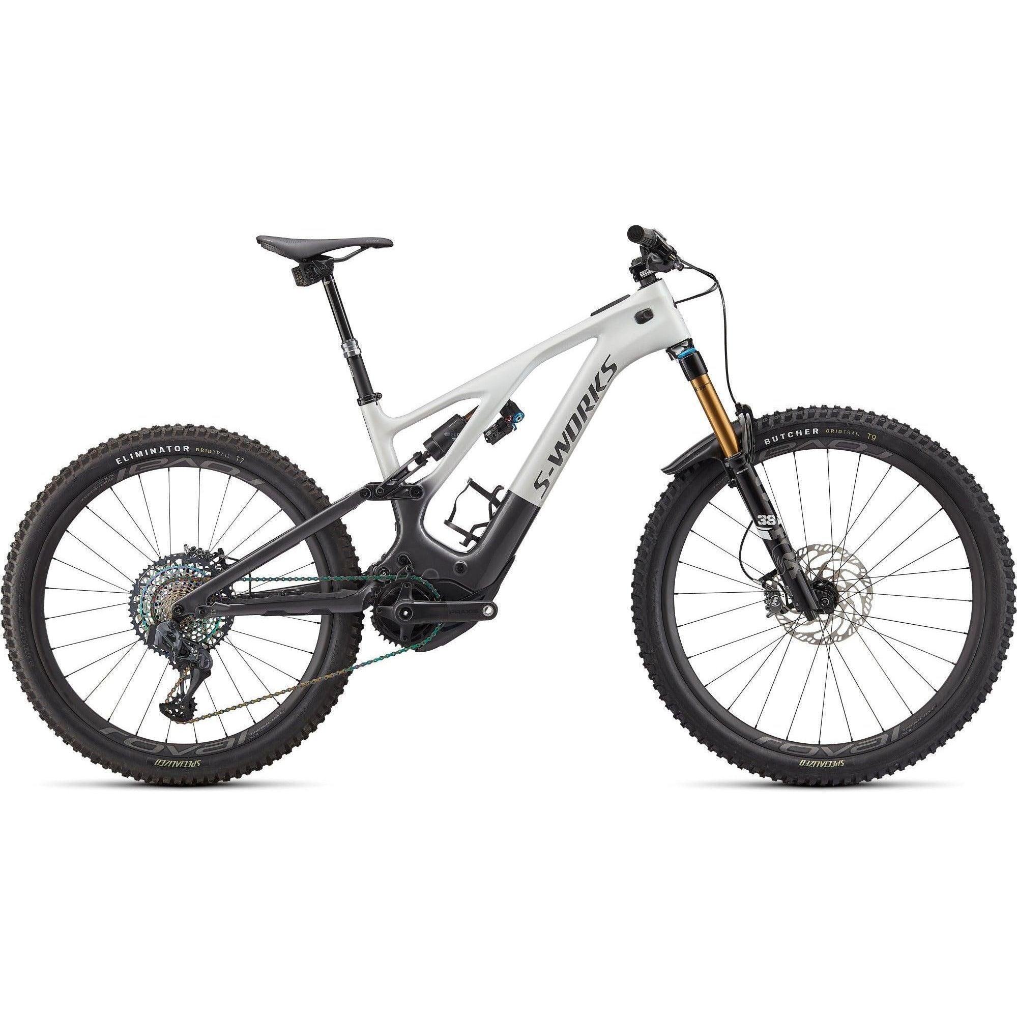 Specialized S-Works Turbo Levo Bicycle - E-Bikes - Mountain - Full Suspension Specialized S5 Metallic White Silver / Chrome / Dream Silver