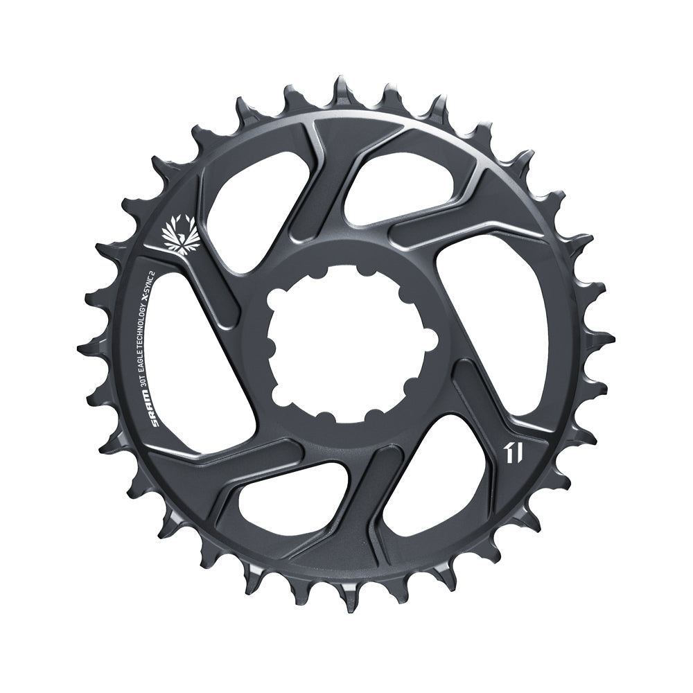 SRAM Eagle X-SYNC 2 Direct Mount Chainring - 30t, Direct Mount, 3mm Offset, For Boost, Lunar Grey — front view
