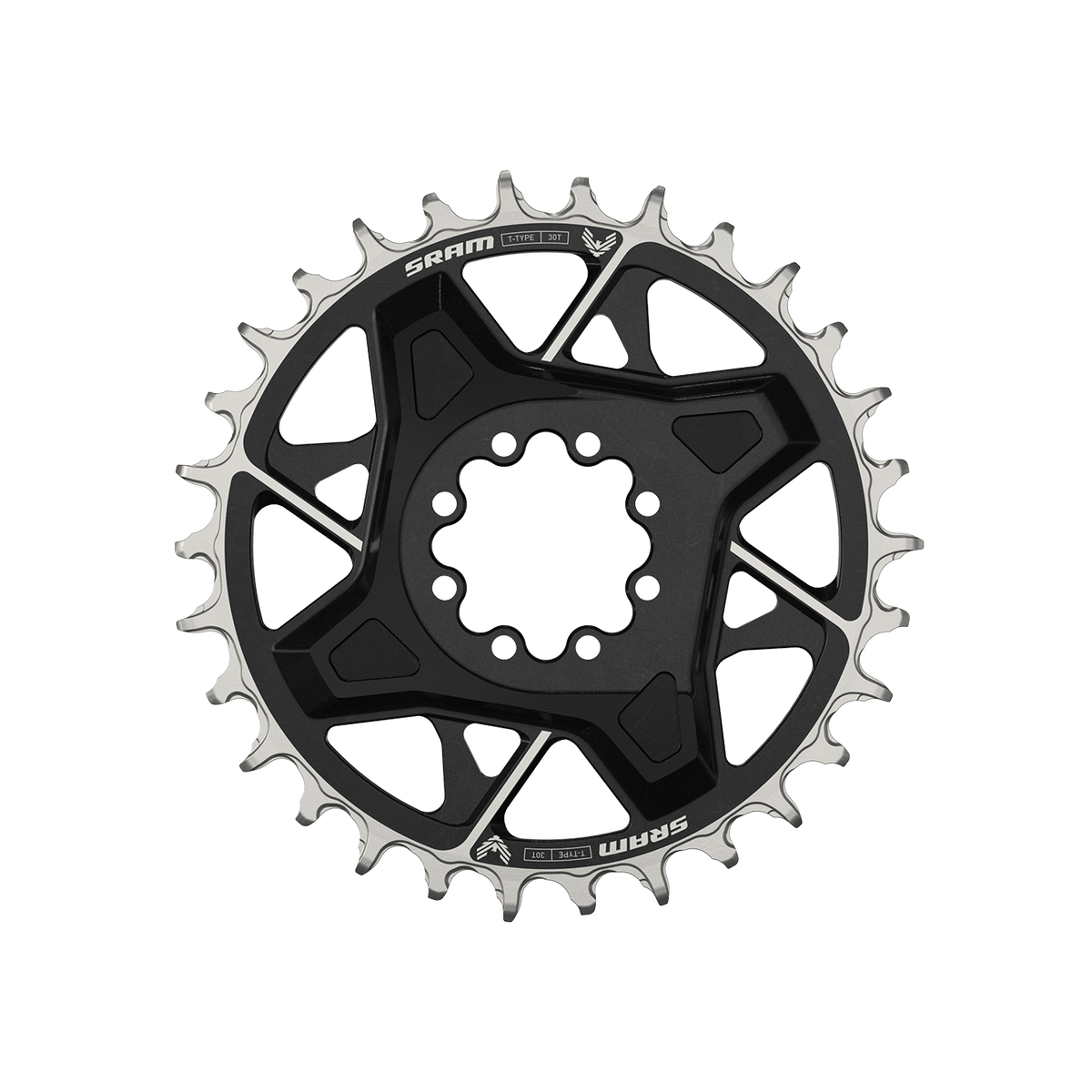 SRAM Chain Ring T-TYPE 30T Direct Mount 3mm Offset Eagle (including 8 bolts) Black - X0 D1 Cycling Parts - Chainring SRAM