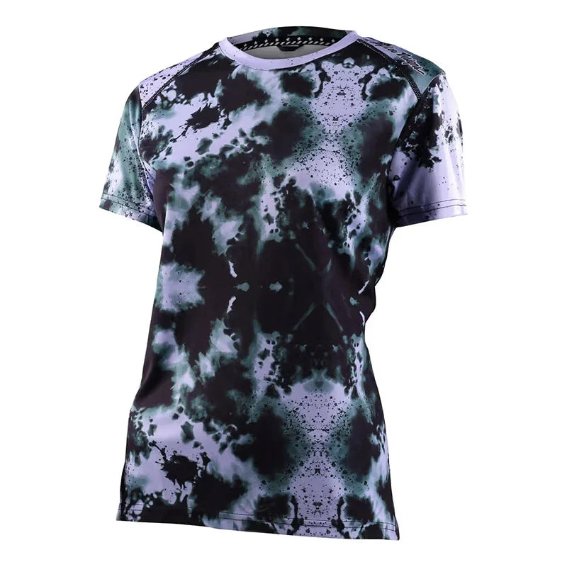 Troy Lee W Lilium SS Jersey Cycling Apparel - Womens - Jersey - Short Sleeve Troy Lee Designs XSmall Watercolor/Lilac