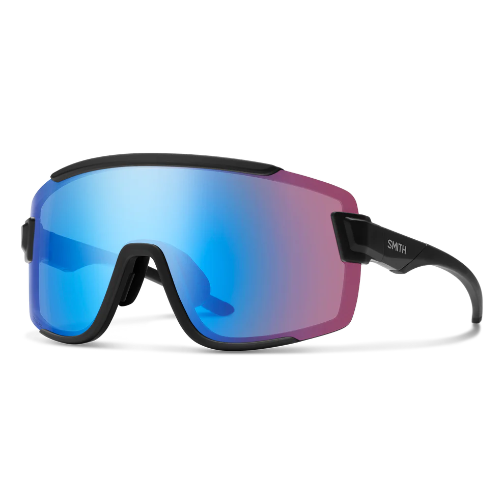 Smith Wildcat Sunglasses Eyewear - Sunglasses Smith Optics Matte Black || ChromaPop Low Light Rose Blue Mirror