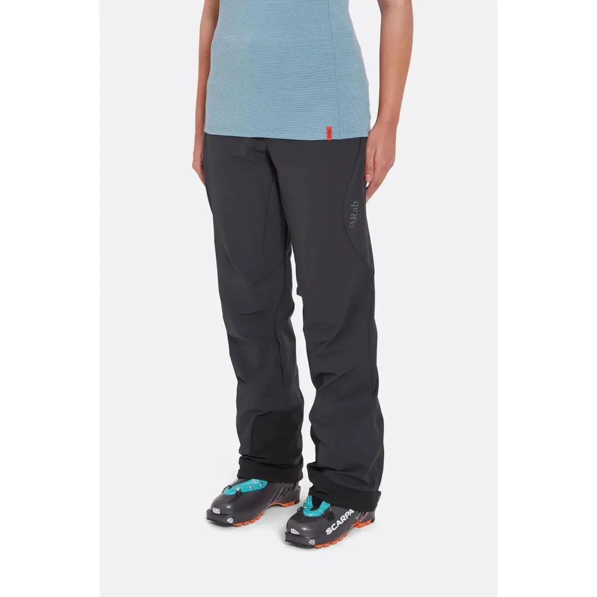 Rab W Khroma Ascendor AS Softshell Touring Pants Winter Apparel - Winter Apparel Womens Softshell Bottom Rab XSmall Ebony (Graphene)