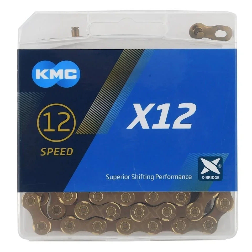 KMC X12 Chain - 12-Speed, 126 Links, Gold Cycling Parts - Chain - Master Link KMC