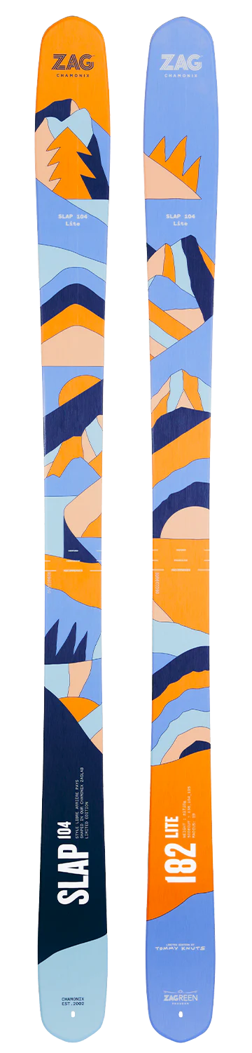 Zag Slap 104 Lite Alpine Touring Ski Skis - Touring Skis - All Mountain - Mens Zag Skis