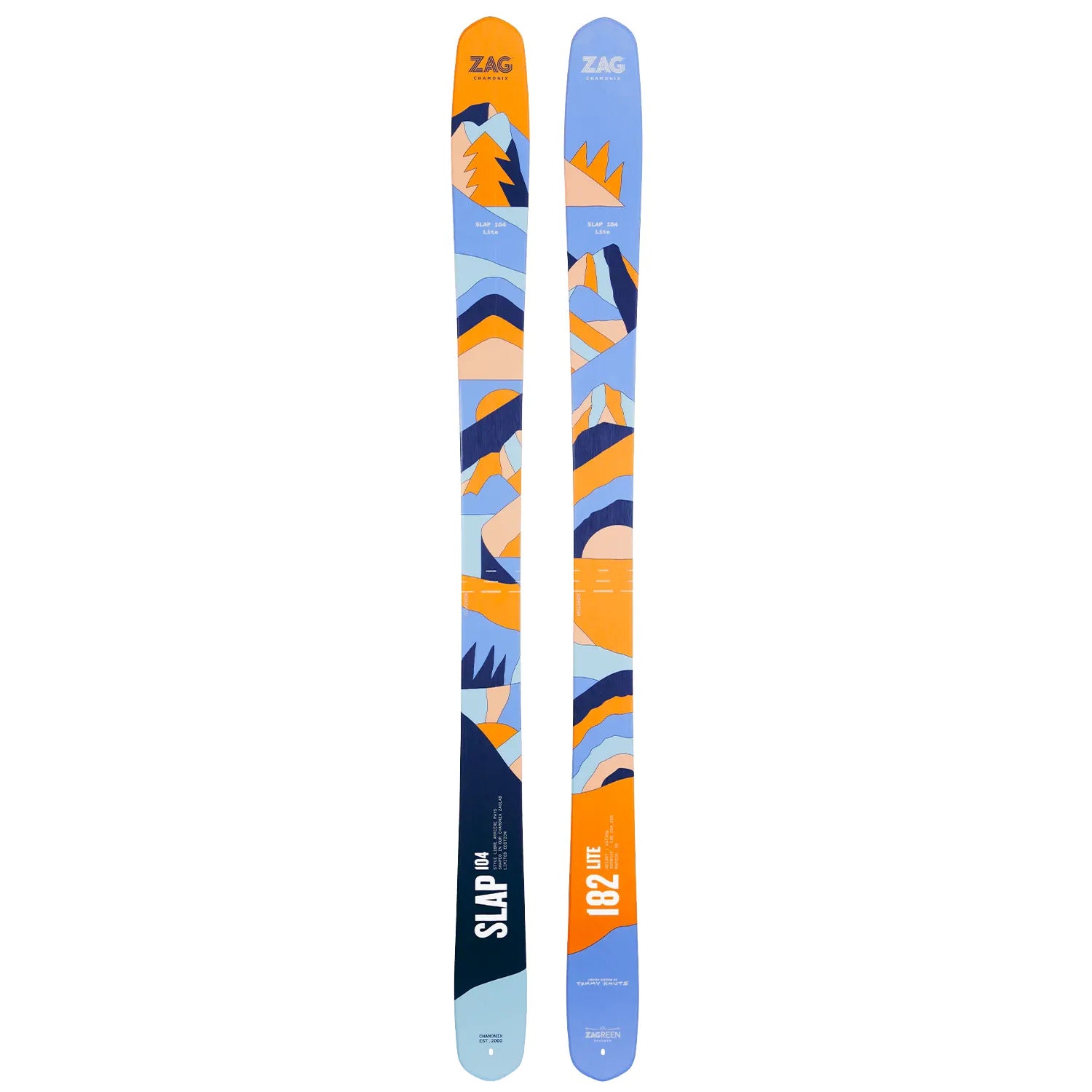 Zag Slap 104 Lite Alpine Touring Ski Skis - Touring Skis - All Mountain - Mens Zag Skis