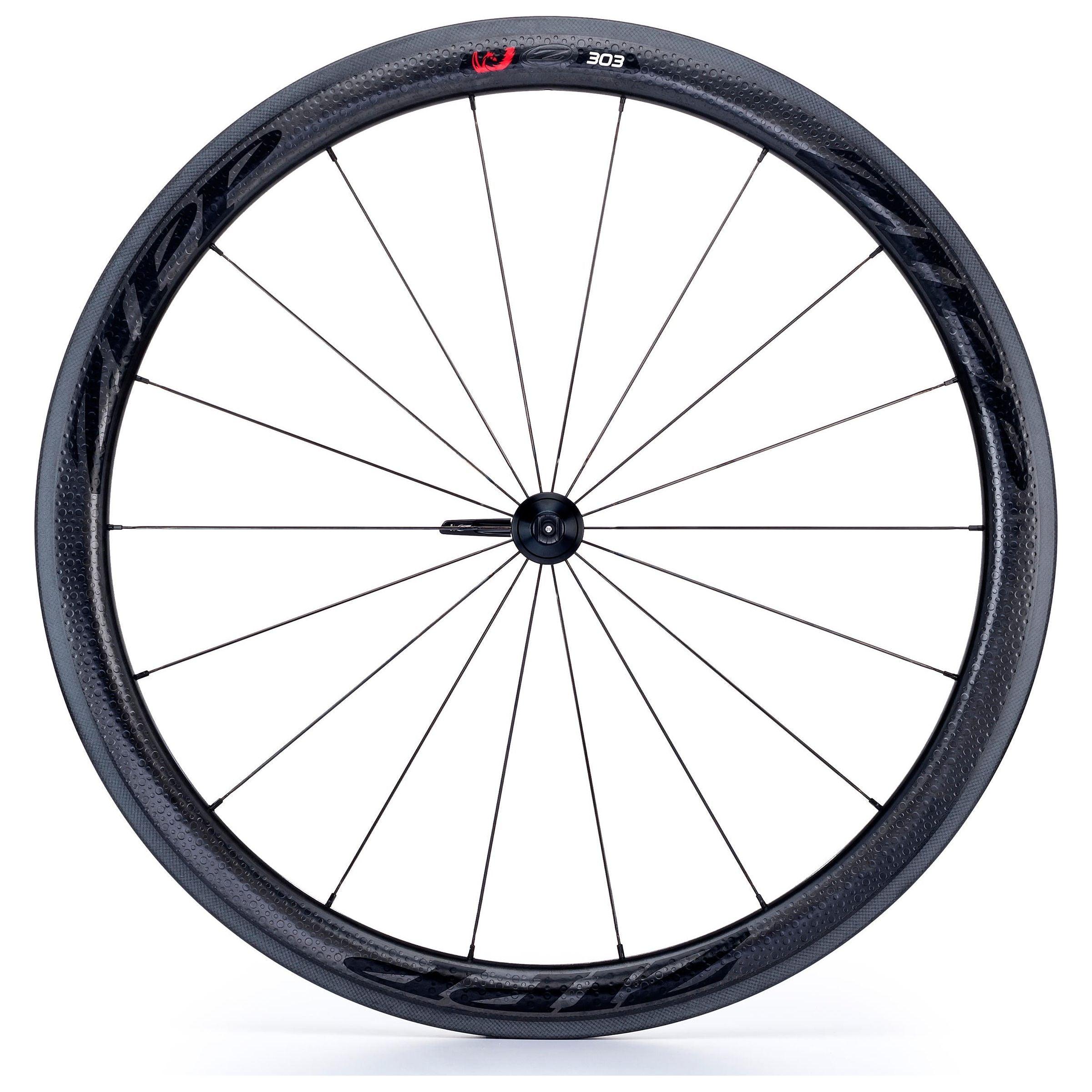 15' Zipp 303 Firecrest Tubular Front 18 spokes Black Decal