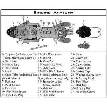 22 Designs Outlaw X Binding Part Ski Bindings - Telemark Binding Accessories 22 Designs