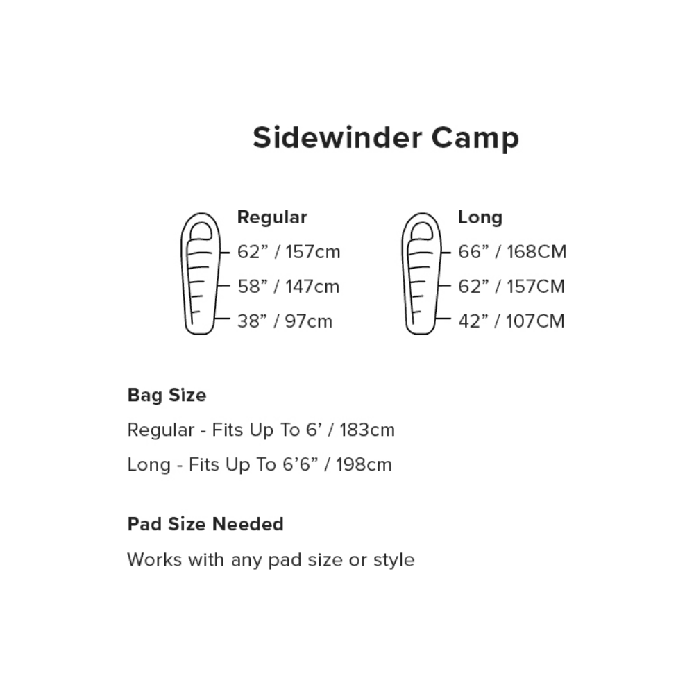 Big Agnes Sidewinder Camp 20 Summer Gear - Sleeping Bags Big Agnes