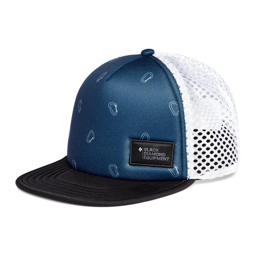 Black Diamond Hideaway Trucker Hat Winter Apparel - Hats and Beanies Black Diamond Ink Blue-Carabiner Print