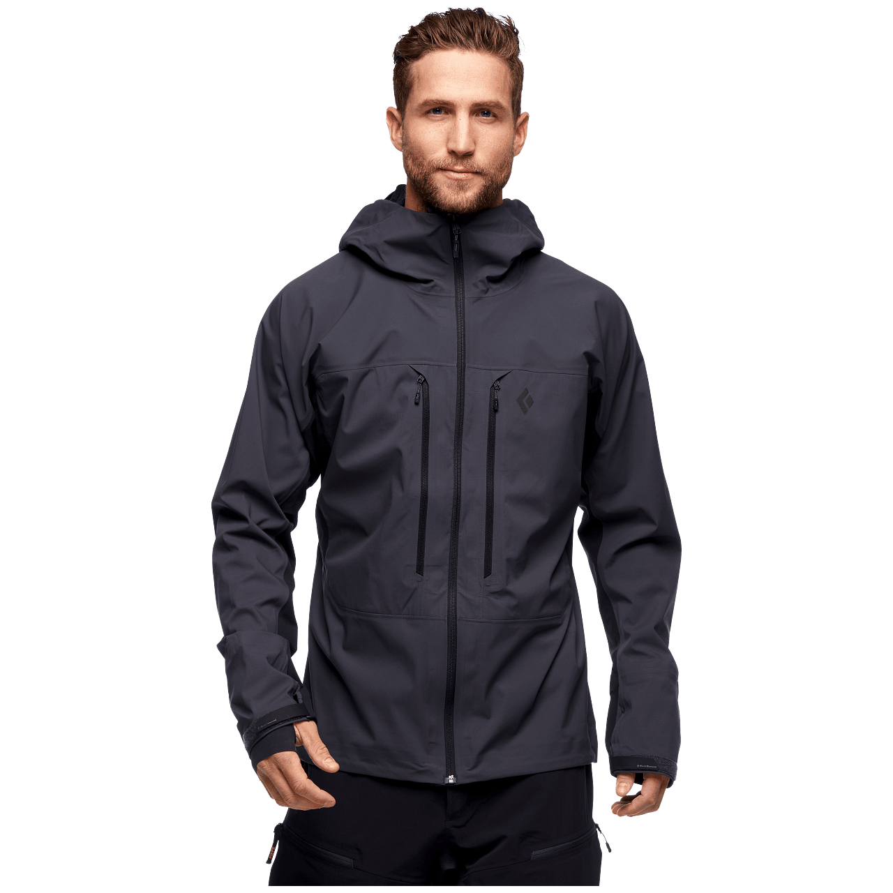 Black Diamond M Dawn Patrol Hybrid Shell Winter Apparel - Winter Apparel Mens Hardshell Top Black Diamond Small Carbon