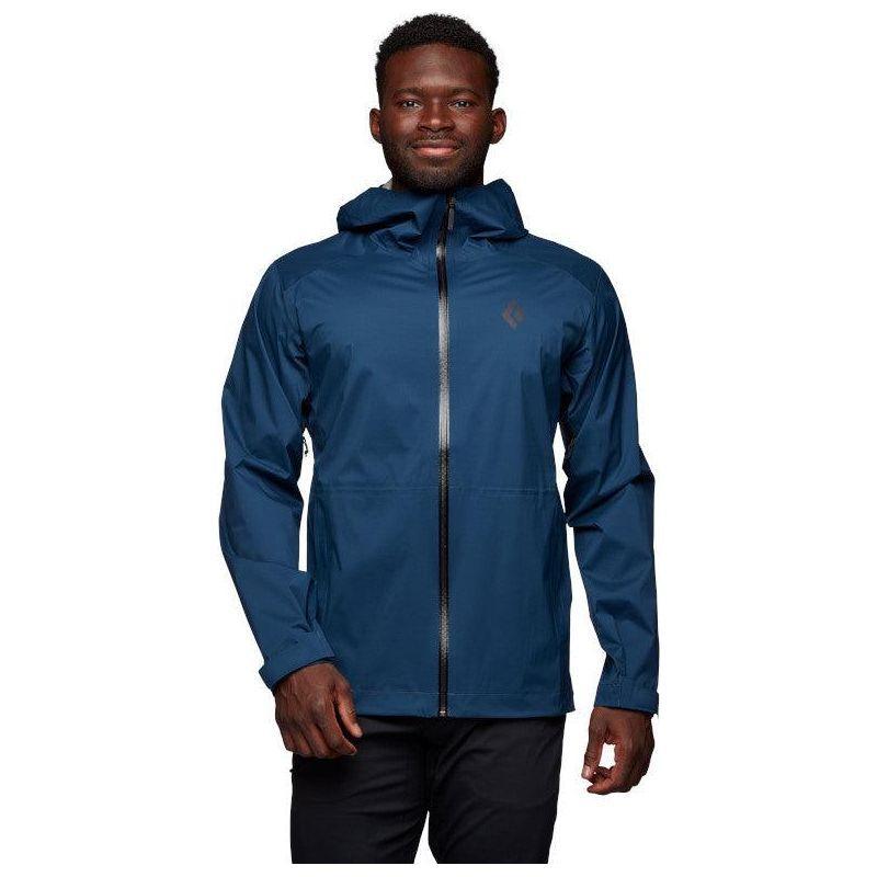 Black Diamond M Stormline Stretch Rain Jacket Summer Apparel - Mens Black Diamond Small Indigo