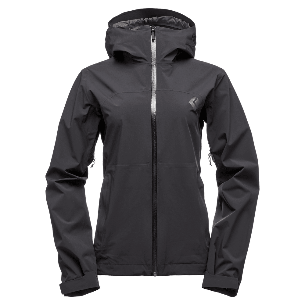 Black Diamond W Stormline Stretch Rain Jacket Summer Apparel - Womens Black Diamond XSmall Black
