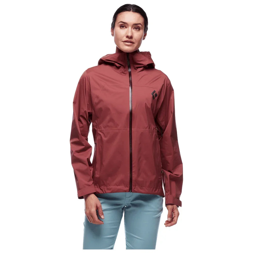 Black Diamond W Stormline Stretch Rain Jacket Summer Apparel - Womens - Tops Black Diamond XLarge Cherrywood