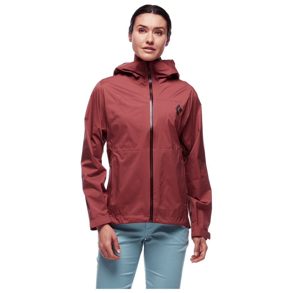 Black Diamond W Stormline Stretch Rain Jacket Summer Apparel - Womens - Tops Black Diamond XLarge Cherrywood