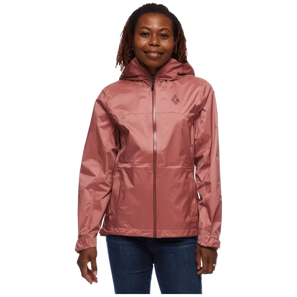 Black Diamond W Treeline Rain Shell (Closeout) Summer Apparel - Womens - Tops Black Diamond XSmall Rosewood