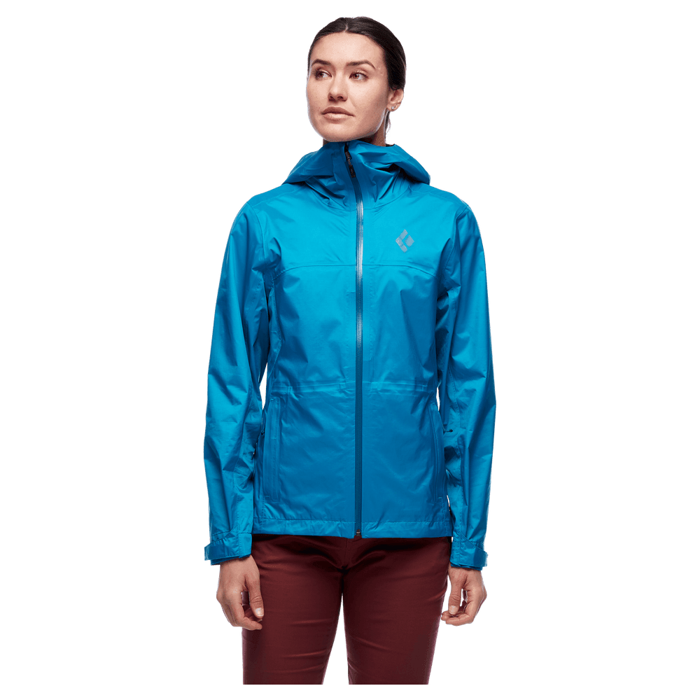 Black Diamond W Treeline Rain Shell (Closeout) Summer Apparel - Womens Black Diamond XSmall Azul