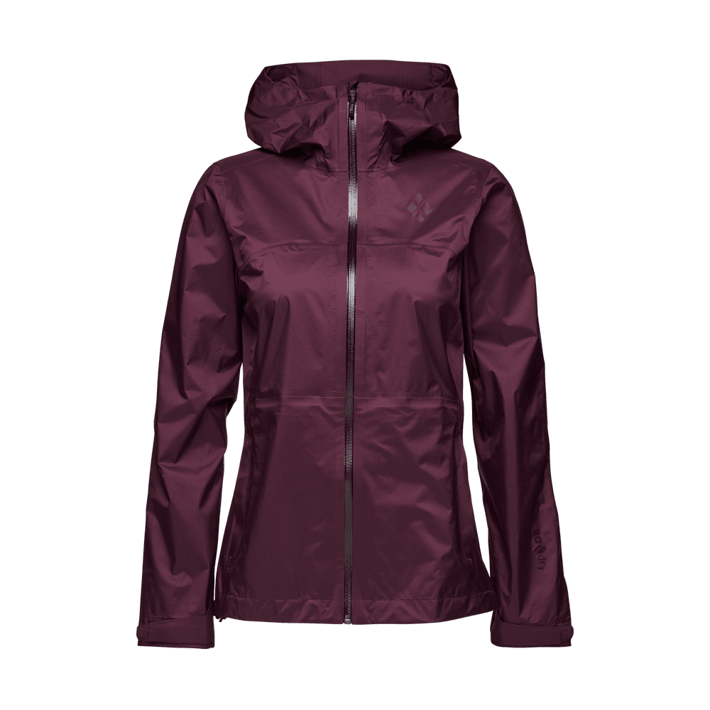 Black Diamond W Treeline Rain Shell Summer Apparel - Womens Black Diamond Extra Small Blackberry