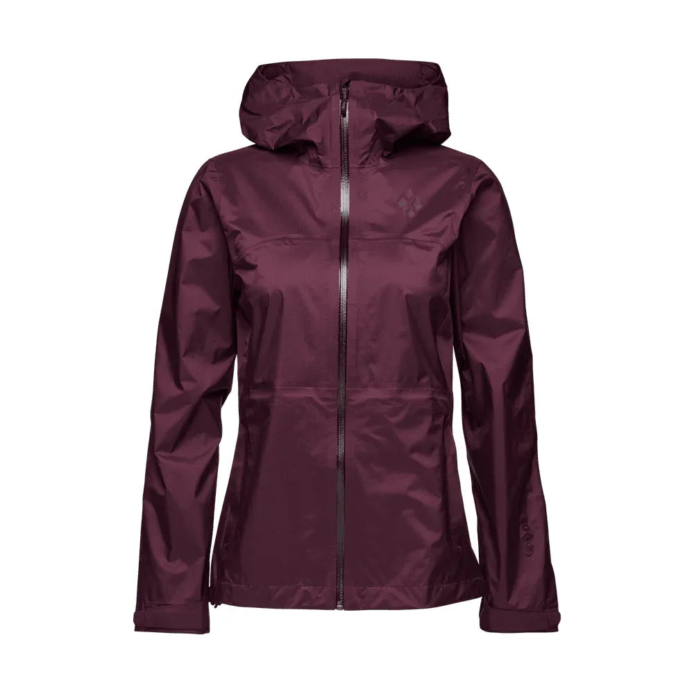 Black Diamond W Treeline Rain Shell Summer Apparel - Womens - Tops Black Diamond Extra Small Blackberry