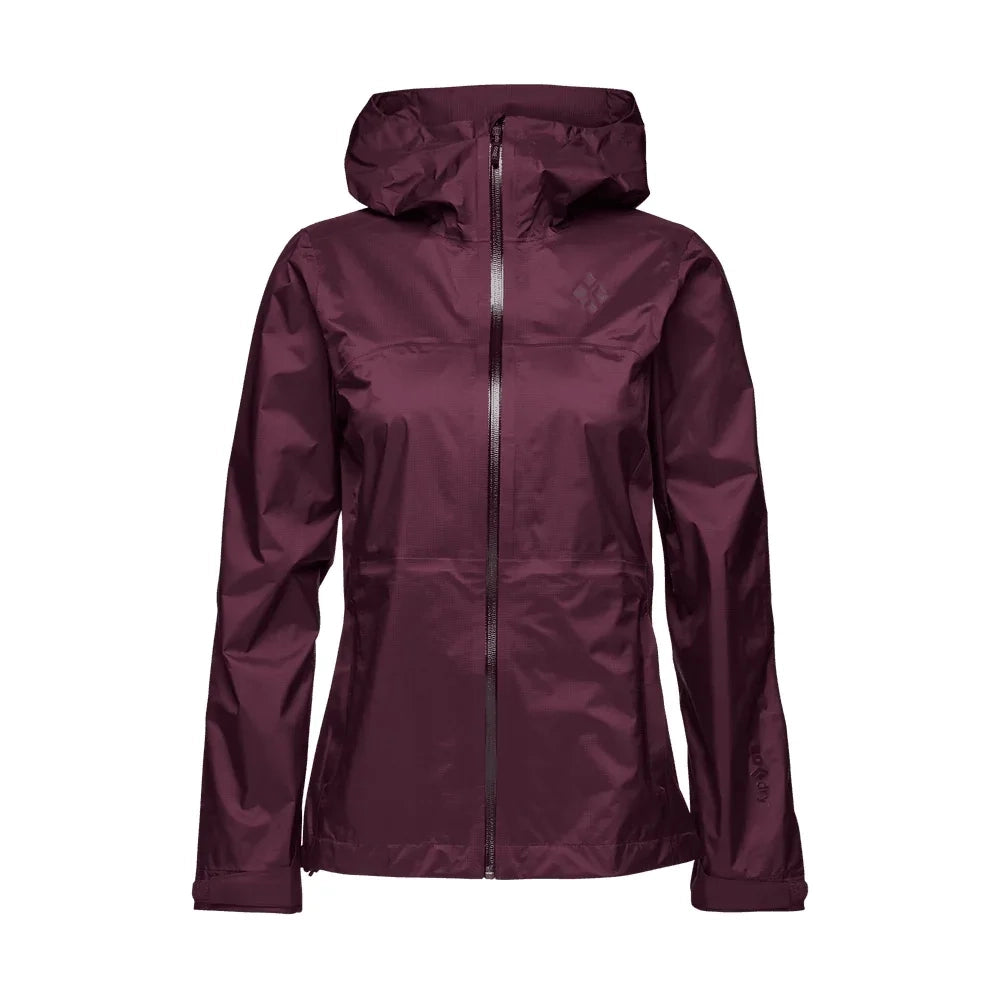 Black Diamond W Treeline Rain Shell Summer Apparel - Womens - Tops Black Diamond Extra Small Blackberry