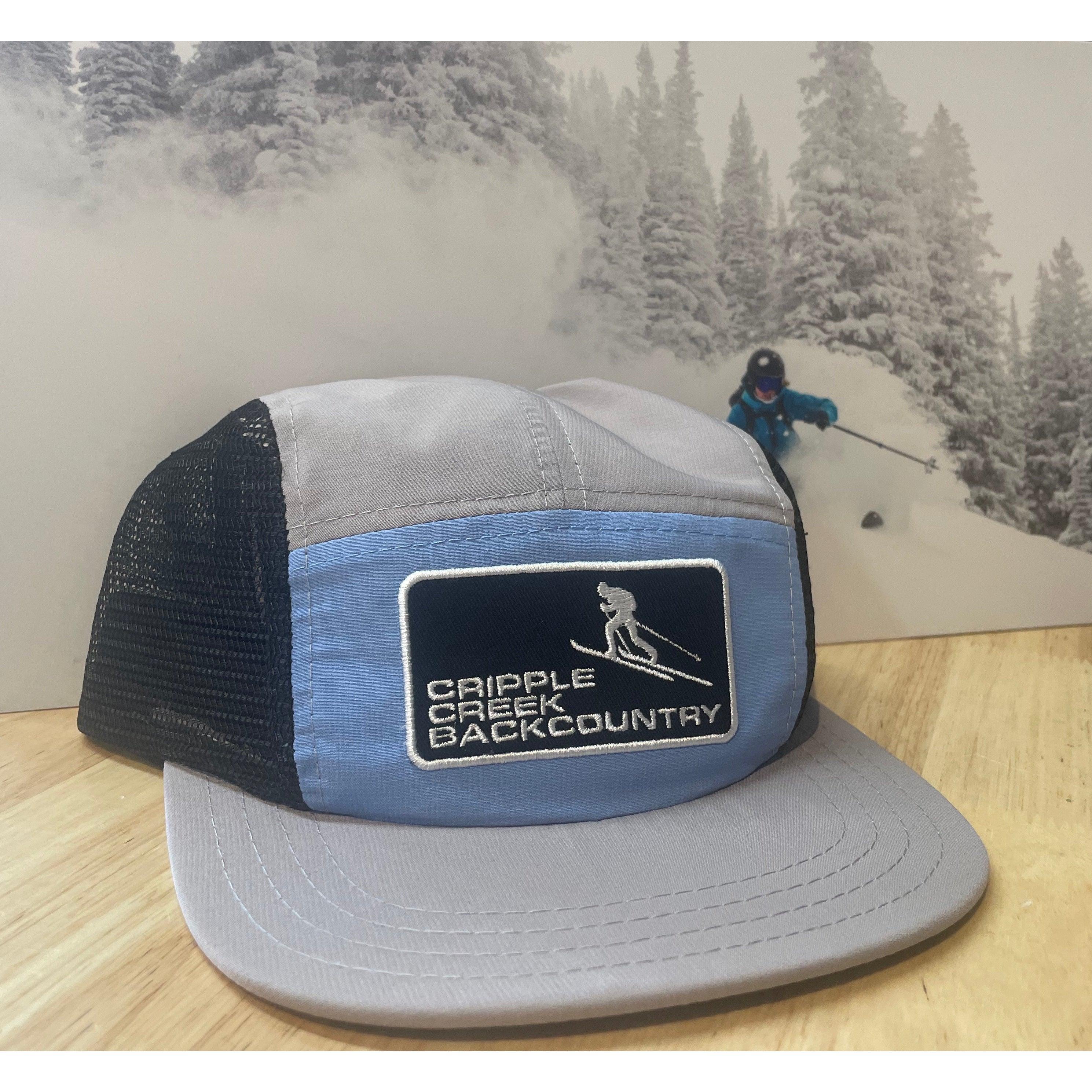 CCBC Runner Hat Merch Cripple Creek Backcountry Carolina/Steel/Black