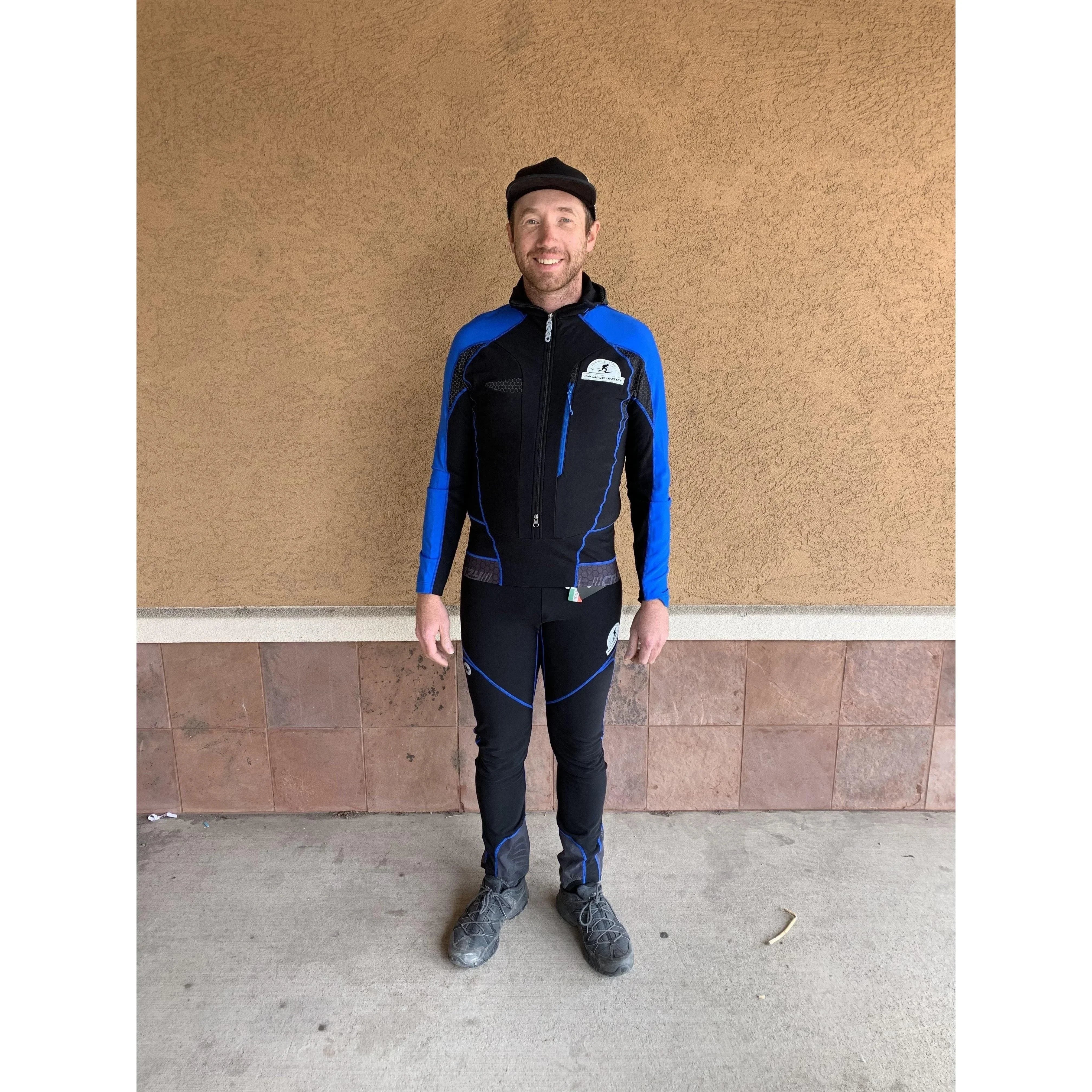 CRAZY Cripple Creek Ski Mountaineering Race Suit Black Bottom Winter Apparel - Race Suit Crazy XLarge