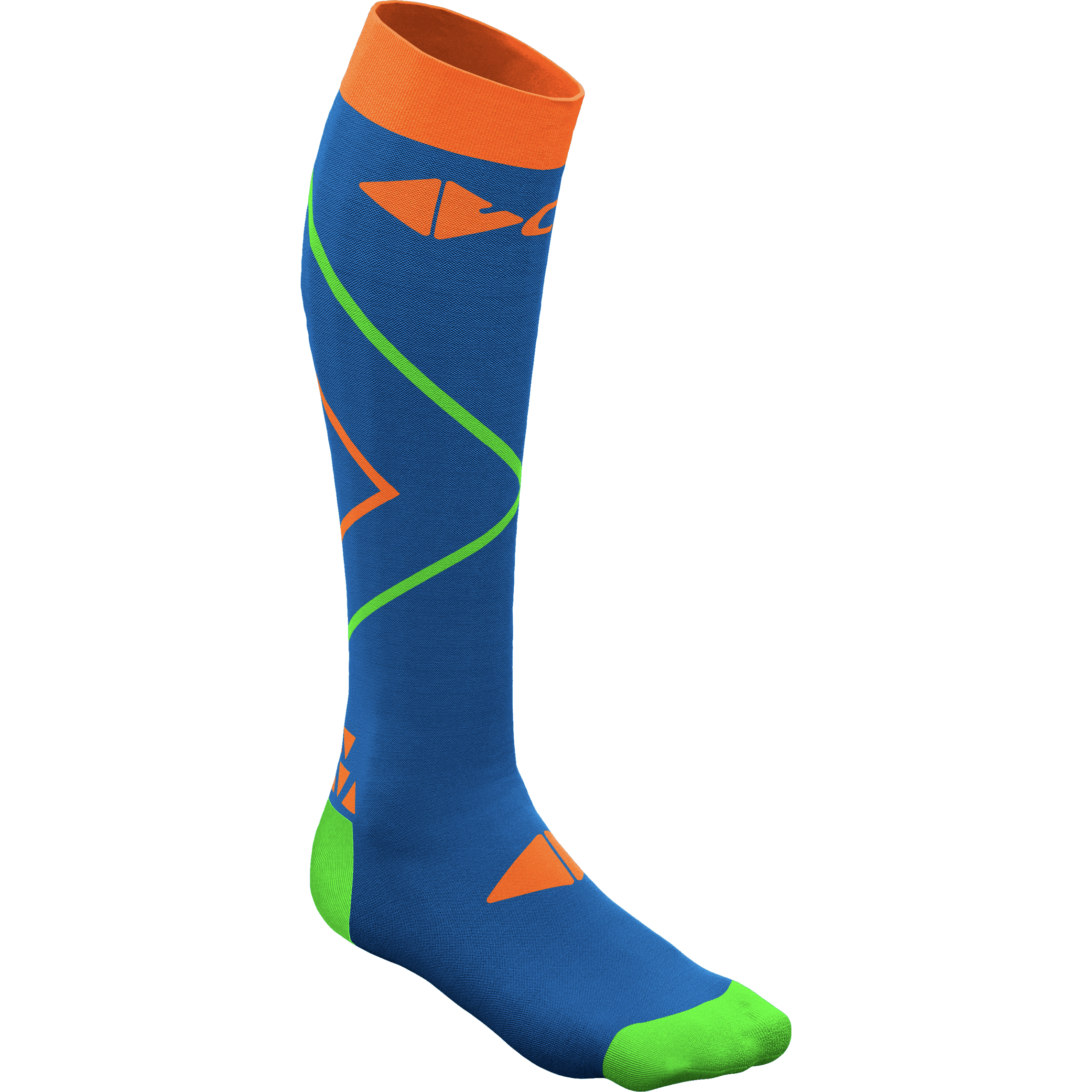 Crazy Energy Socks Winter Apparel - Socks Crazy 35-38 Print Orange Fluo Scottish