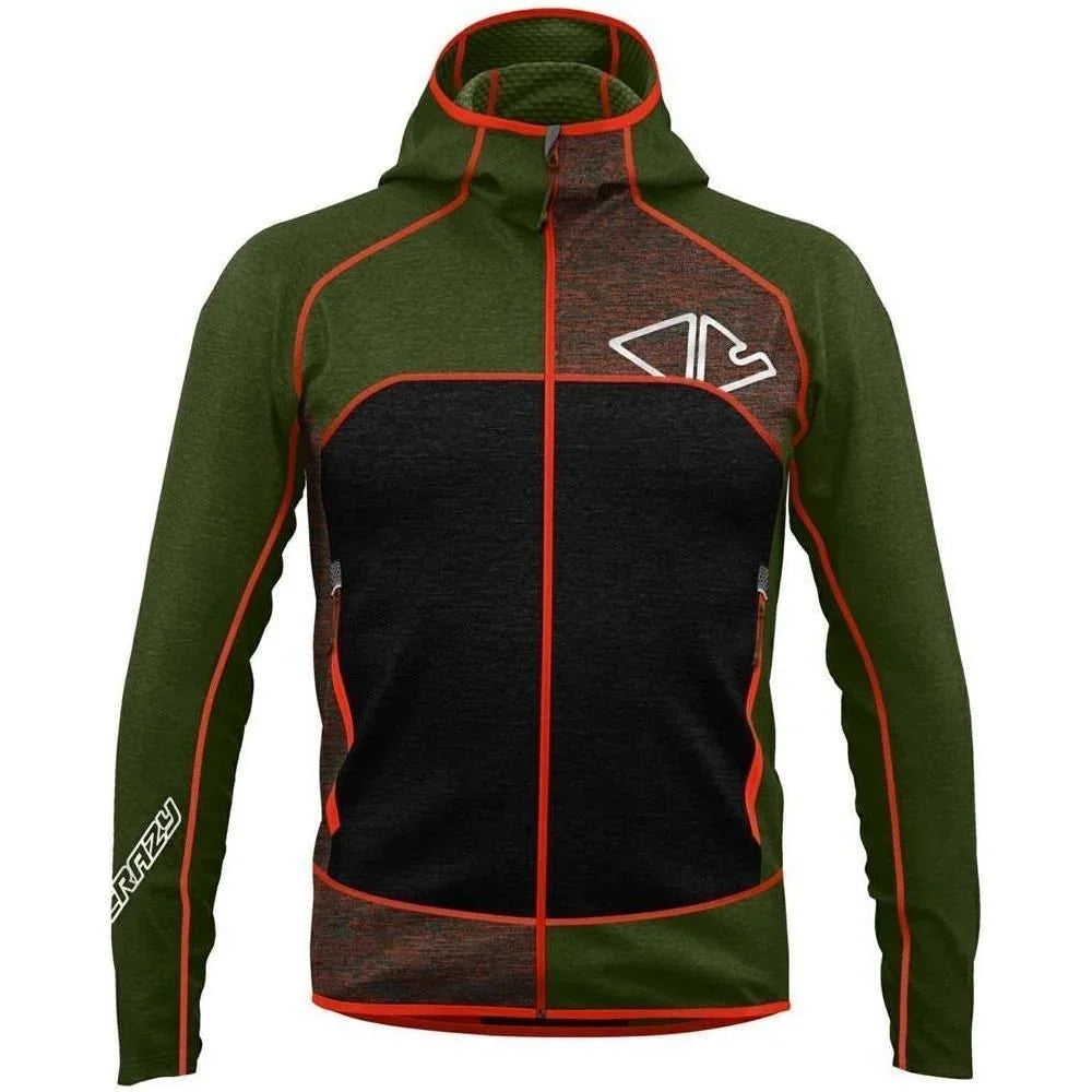 Crazy M Resolution Pull Winter Apparel - Winter Apparel Mens Mid Layer Top Crazy Large Forest/Green