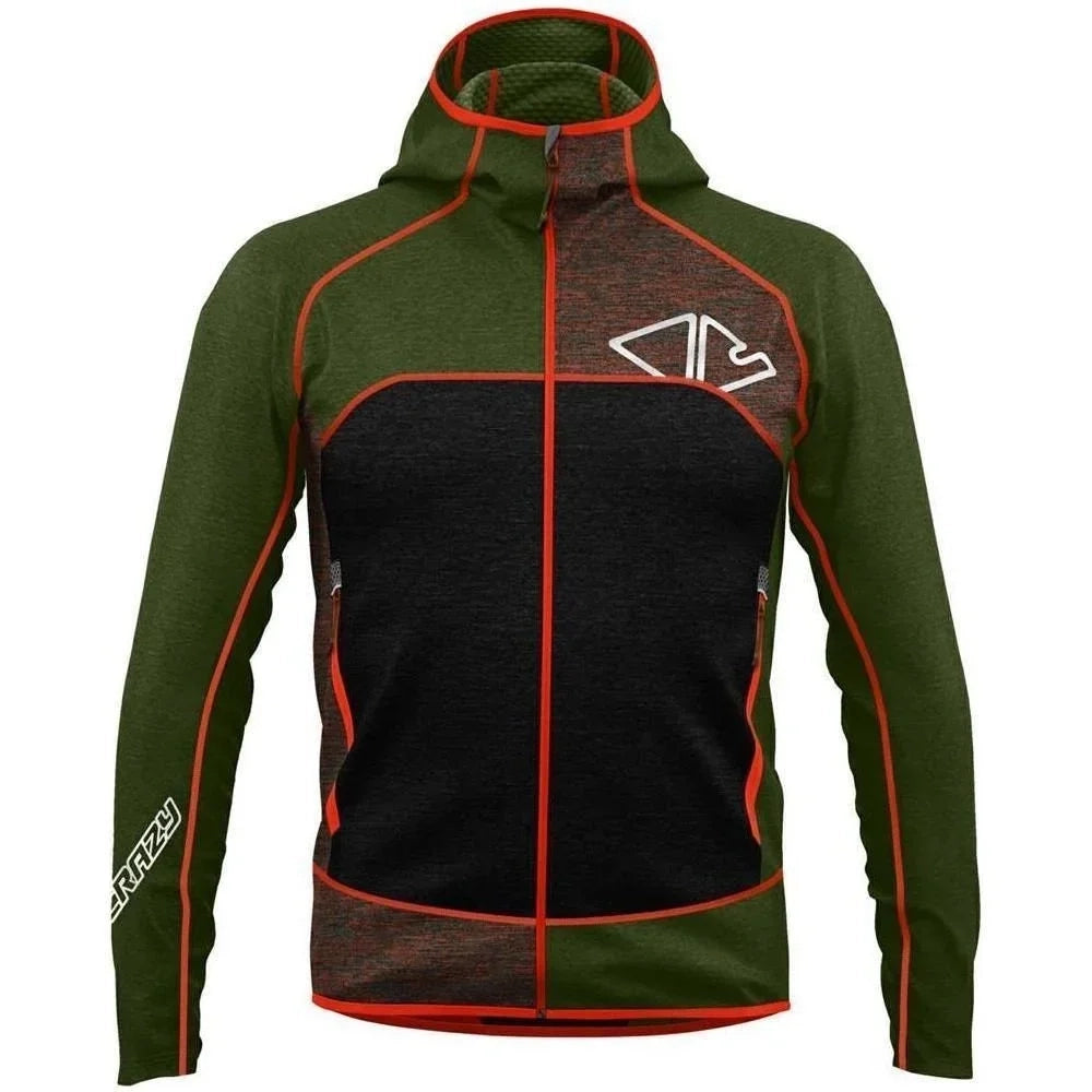 Crazy M Resolution Pull Winter Apparel - Winter Apparel Mens Mid Layer Top Crazy Large Forest/Green