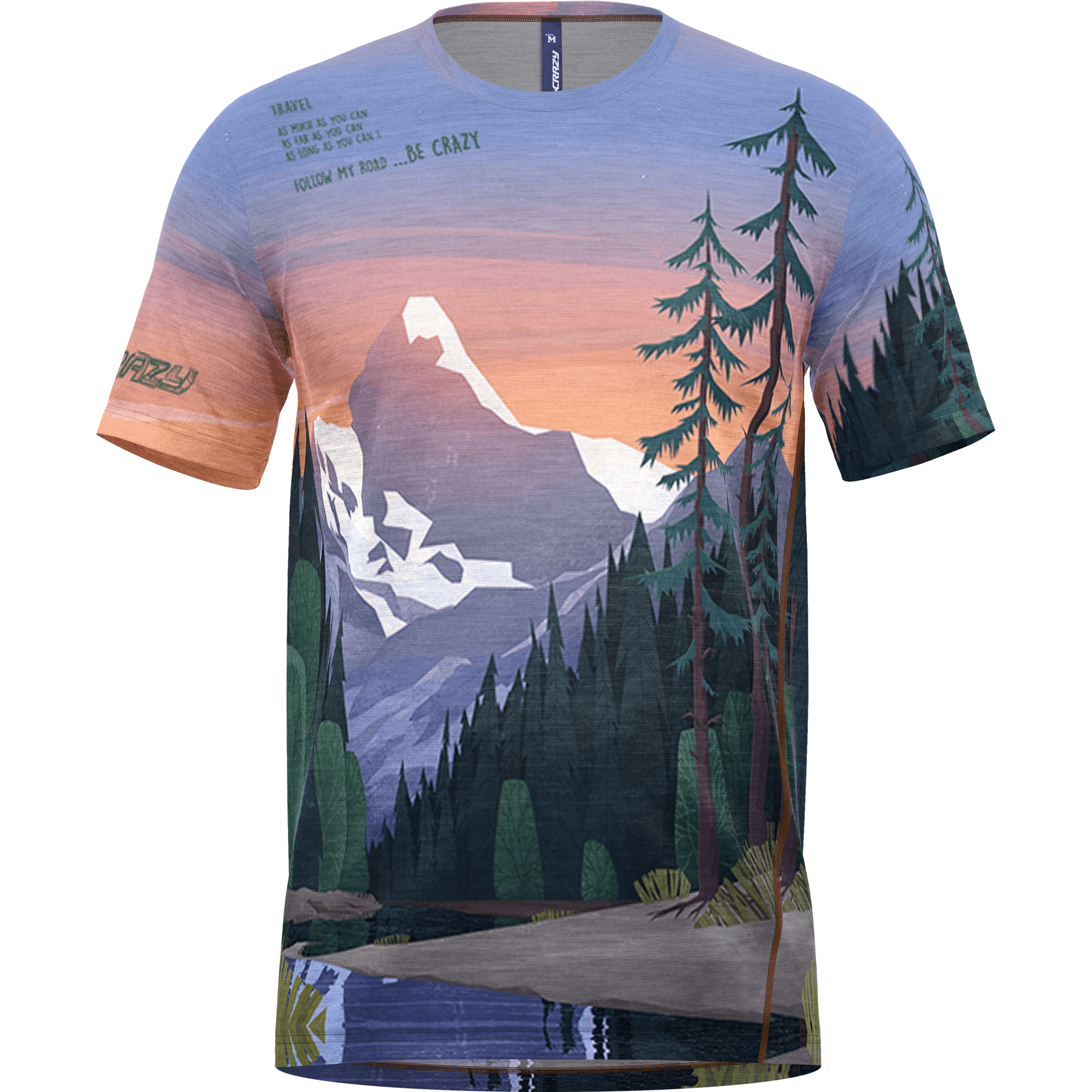 Crazy M T-Shirt Legend Summer Apparel - Mens Crazy Small Pine Tree